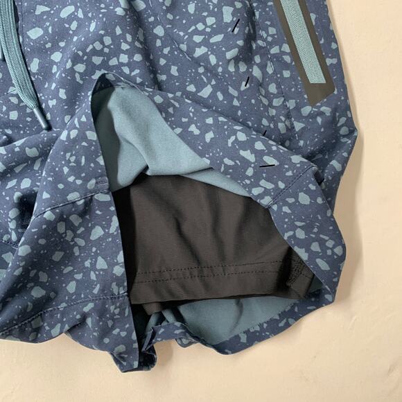 Ten Thousand Men Session Shorts M Blue Spot Pattern Active Gym Lined Train 5" - Picture 4 of 9